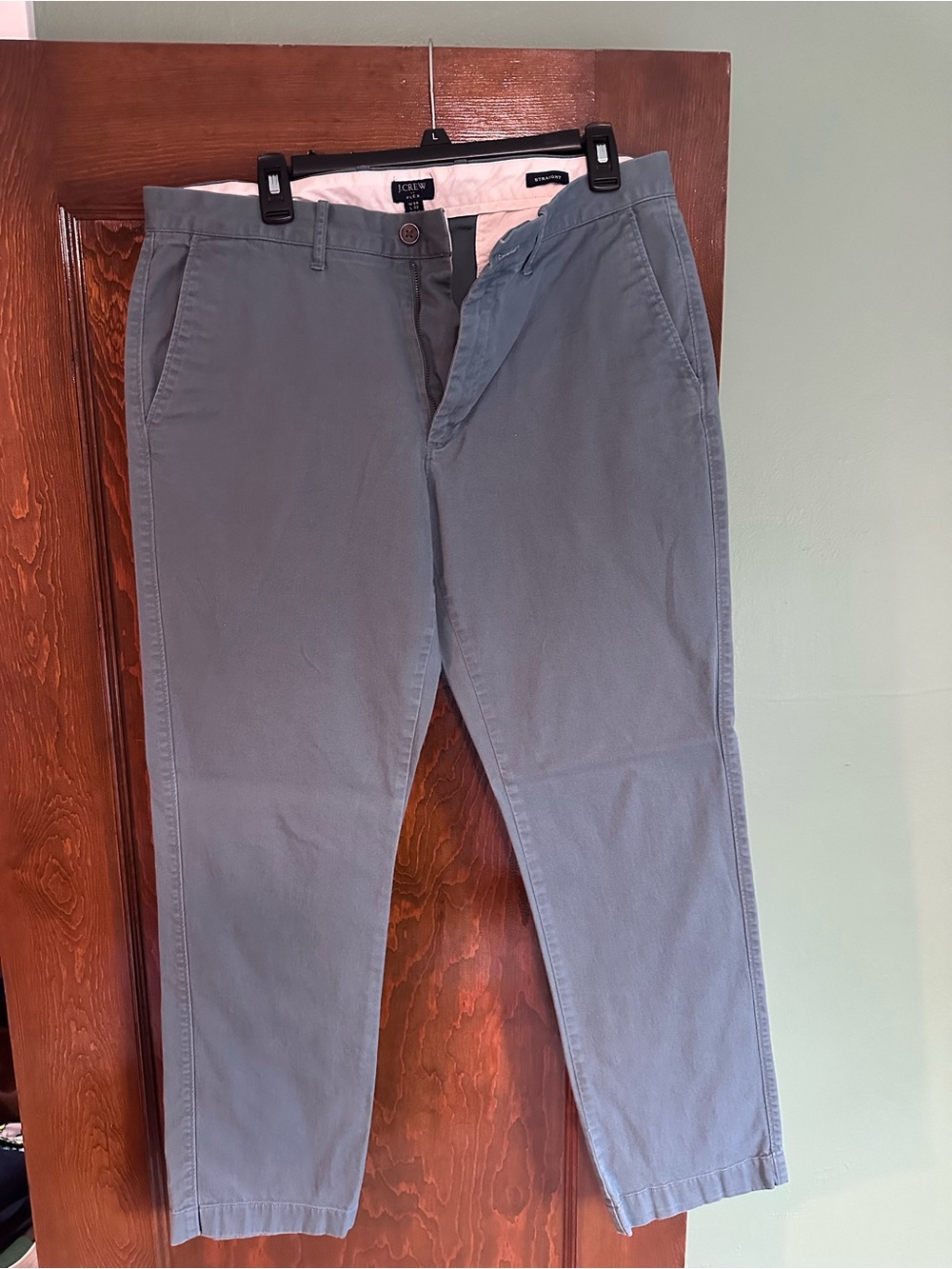 J. Crew Men’s Straight Chino Pants in Slate Blue